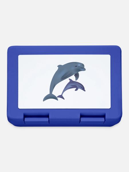 Dolphins - Brotdose - Royalblau