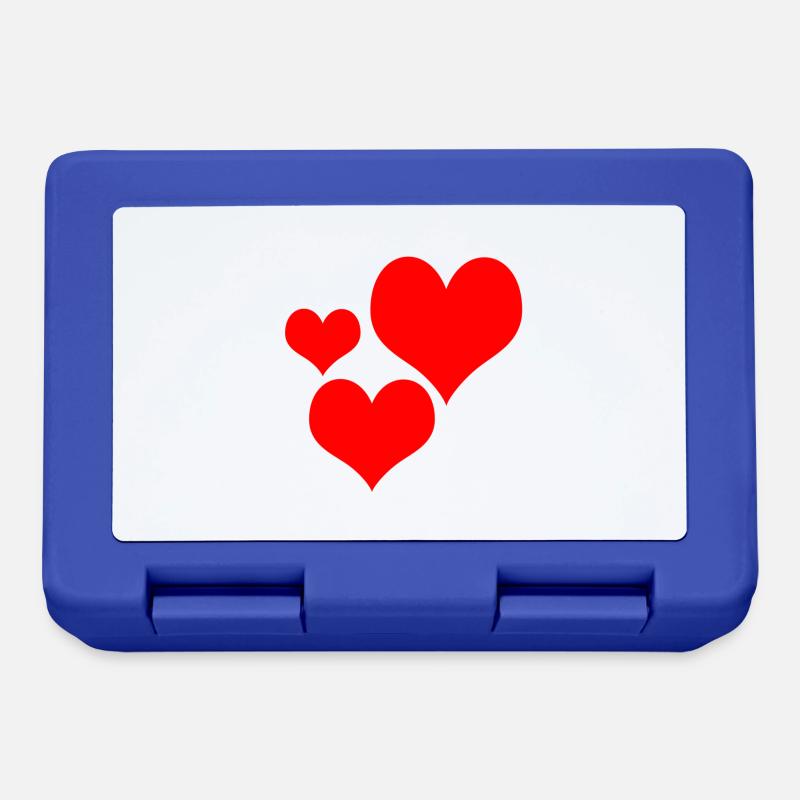 3 Hearts - Lunchbox - royal blue