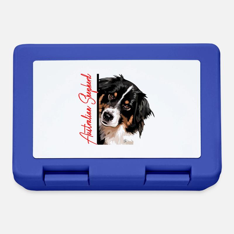 AUSTRALIAN SHEPHERD DA Wilsigns Hundemotiv Aussie - Brotdose - Royalblau