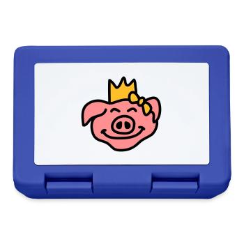 Pricess Pig Head - Lunchbox - royal blue - Front