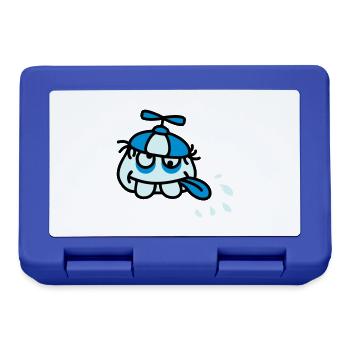 Funny Crazy Stupid Face - Lunchbox - royal blue - Front