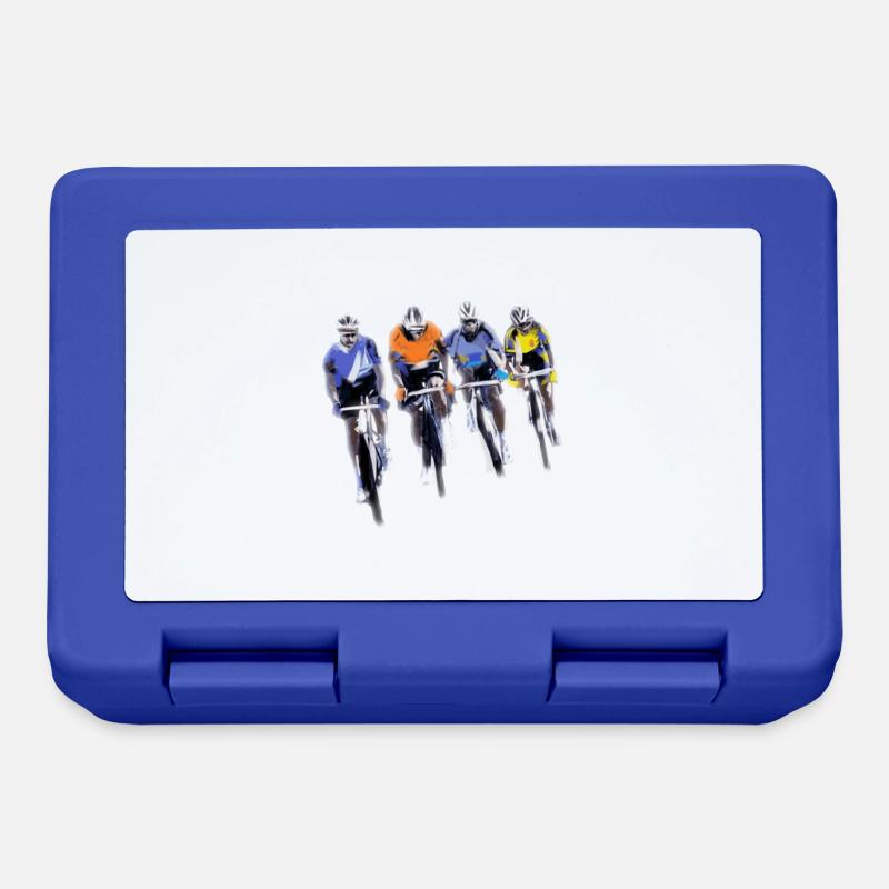 Cyclistes - Boîte à goûter - bleu royal