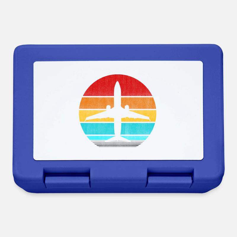 airplane - Lunchbox - royal blue