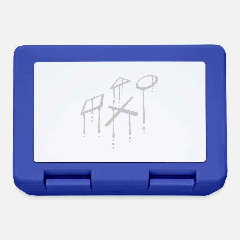 Graffiti Konsole Symbole Nerd - Brotdose - Royalblau