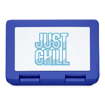 Just Chill Text Logo - Brotdose - Royalblau - Vorne
