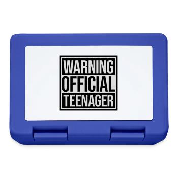 warning official teenage quote - Lunchbox - royal blue - Front