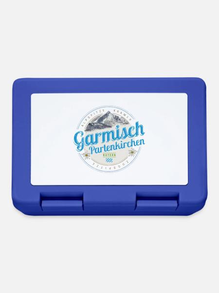 Garmisch Partenkirchen Bayern Alpen Deutschland - Brotdose - Royalblau