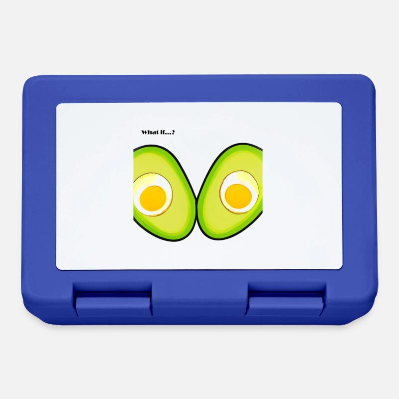 Avocado mit Ei - Brotdose - Royalblau