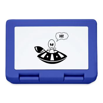 Alien ufo hi - Lunchbox - royal blue - Front