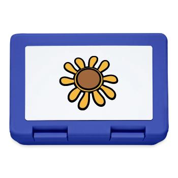 Kleine Sonnenblume Sonne Blume Hübsch Blümchen - Brotdose - Royalblau - Vorne