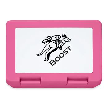 Känguru mit Jetpack - Boost Design - Brotdose - Pink - Vorne