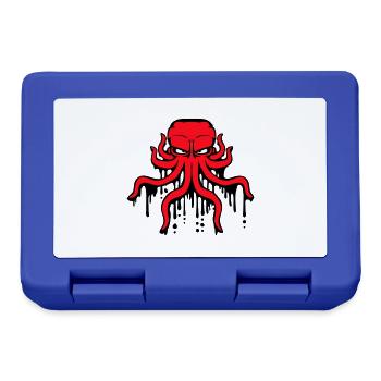 Octopus Graffiti Drop Spray Paint Squid - Lunchbox - royal blue - Front