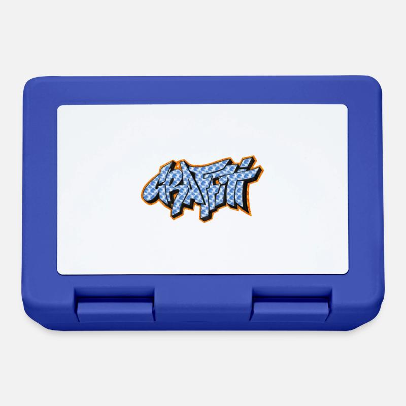 Graffiti - Brotdose - Royalblau
