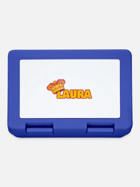 Krone für Laura - Brotdose - Royalblau