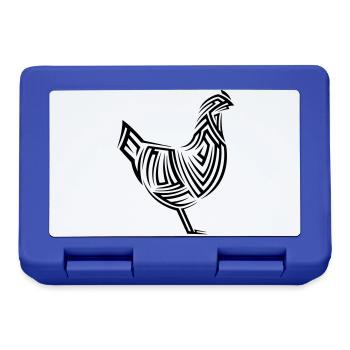 Chicken Tribal Tattoo - Lunchbox - royal blue - Front