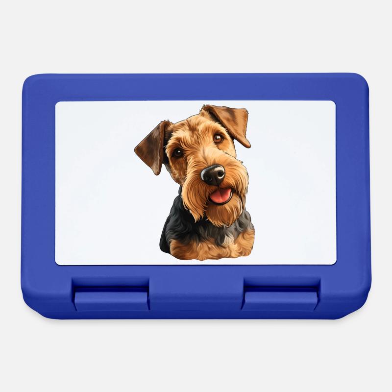 Welsh Terrier - Brotdose - Royalblau