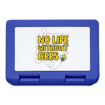 No Life Without Bees - Save the Bees - Lunchbox - royal blue - Front