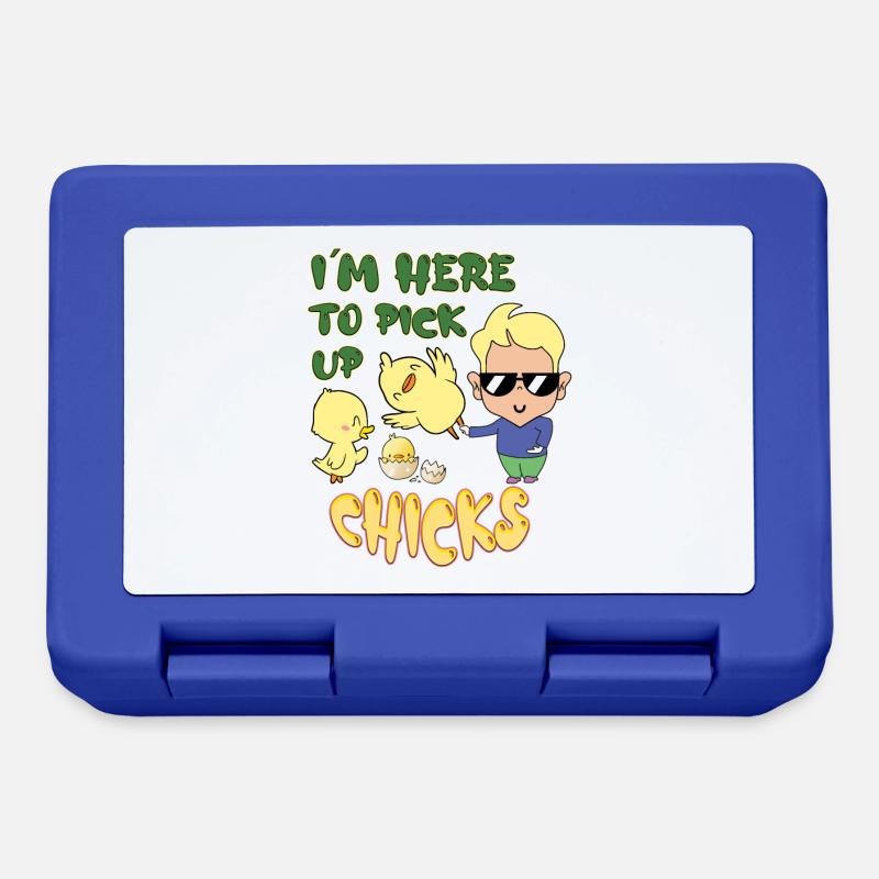 I'm Here To Pick Up Chicks - Lunchbox - royal blue