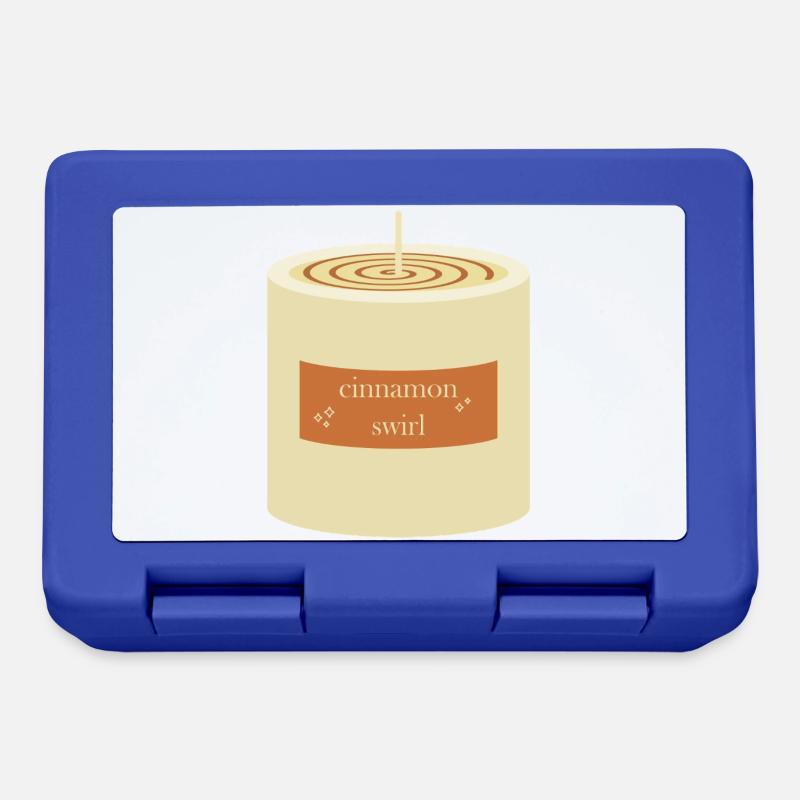 Cinnamon Swirl Candle  - Lunchbox - royal blue