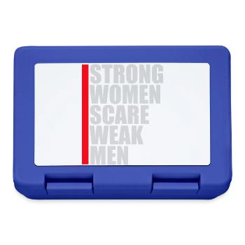 Strong Women Scare Weak Men Confident Feminist - Lunchbox - royal blue - Front