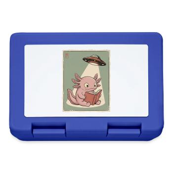 Vintage Japanese Axolotl Buchliebhaber UFO Alien - Brotdose - Royalblau - Vorne