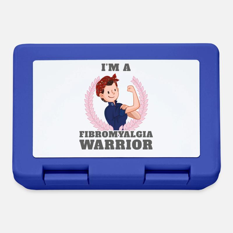 Ich bin ein Fibromyalgie-Krieger FM Bewusstseins-Geschenk-Geschenk - Brotdose - Royalblau