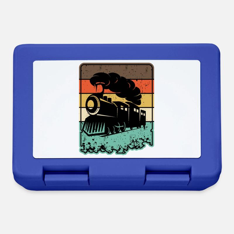 Retro-Zug - Brotdose - Royalblau