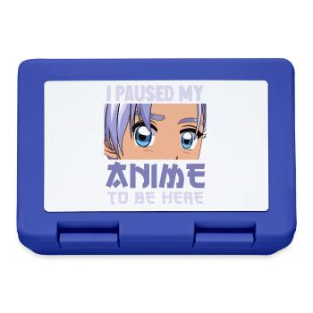 J’ai mis en pause mon anime pour être ici drôle Otaku Anime - Boîte à goûter - bleu royal - Devant