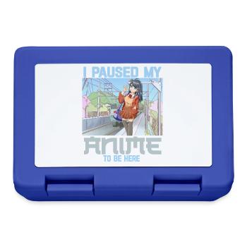J’ai mis en pause mon anime pour être ici drôle Otaku Anime - Boîte à goûter - bleu royal - Devant