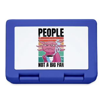 Axolotl with coffee - People Not A Big Fan - Lunchbox - royal blue - Front