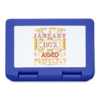 January 1972 - birthday 1972 legends were born. - Lunchbox - royal blue - Front