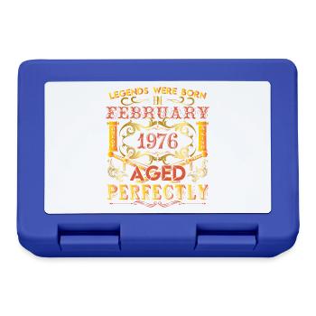 February 1976 - birthday 1976 legends were born. - Lunchbox - royal blue - Front