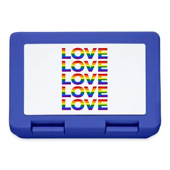 Pride LGBT LGBTQ Rainbow Flag Love CSD Gift - Lunchbox - royal blue - Front