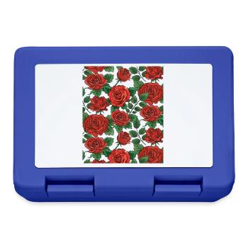Motif Roses - Boîte à goûter - bleu royal - Devant