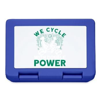Nous faisons du vélo avec un vélo tandem à double puissance - Boîte à goûter - bleu royal - Devant