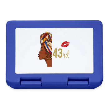 Stepping Into My 43rd Birthday Like A Queen - Brotdose - Royalblau - Vorne