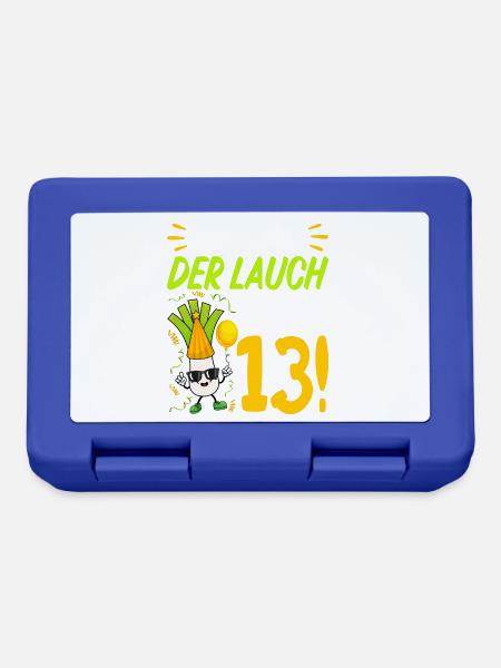 Hurra der Lauch wird 13 Geburtstag - Brotdose - Royalblau