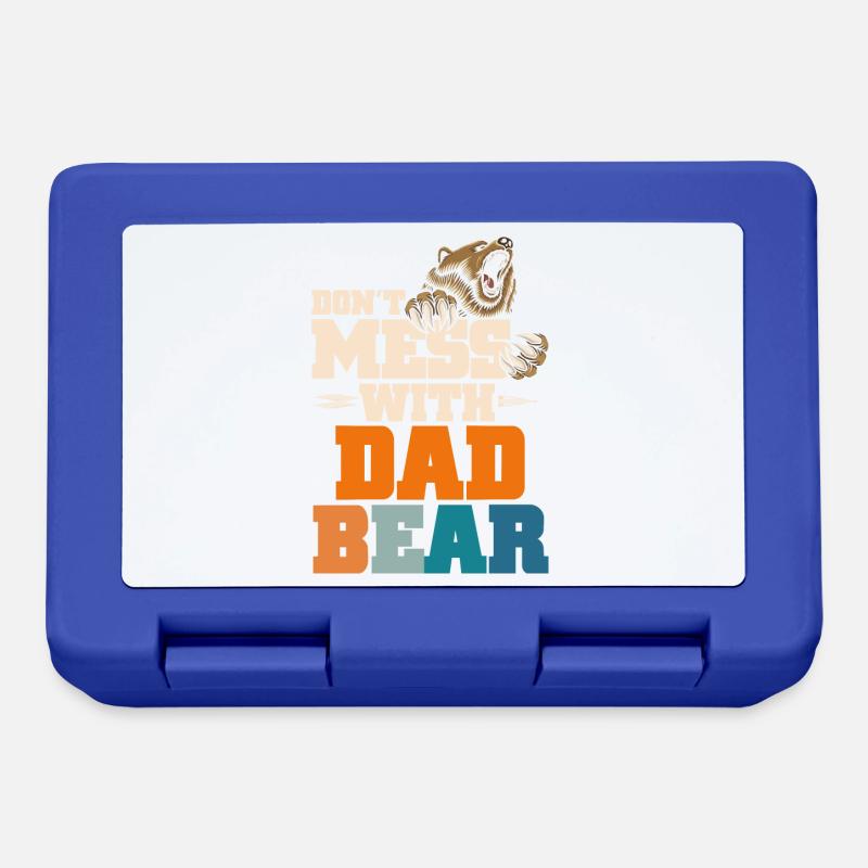 Don't Mess With Dad Bear - Brotdose - Royalblau