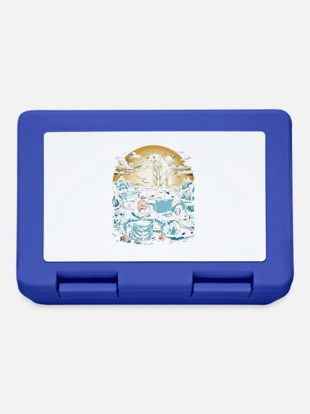Climate Change Polar Bear - Brotdose - Royalblau