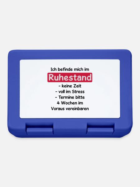 Shirt "Ich befinde mich im Ruhestand", Rente, - Brotdose - Royalblau