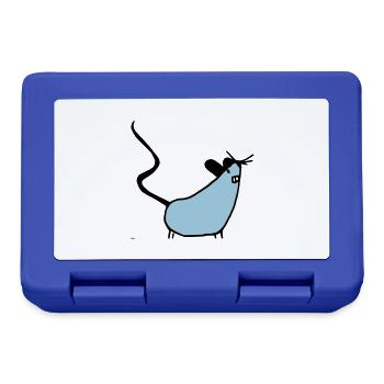 maus - Brotdose - Royalblau - Vorne