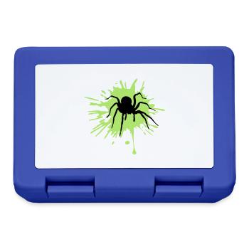 spinne vogelspinne klecks graffiti tropfen farbe b - Brotdose - Royalblau - Vorne