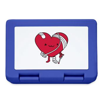 heart wounded broken patient doctored ill l - Lunchbox - royal blue - Front
