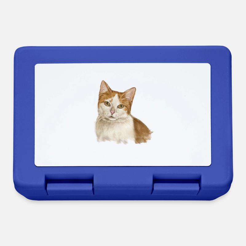 chat Marie - Boîte à goûter - bleu royal