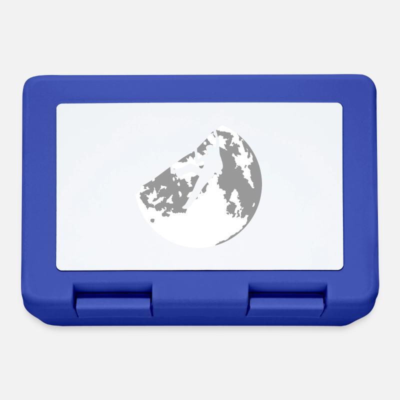 full moon and climbing - Lunchbox - royal blue