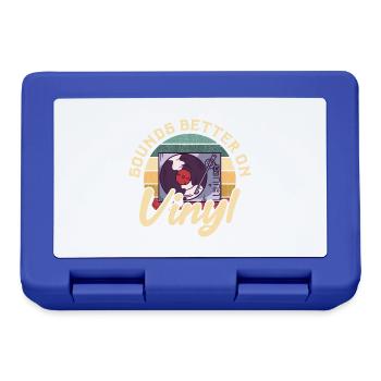 sounds better on vinyl Design for a vinyl sound - Lunchbox - royal blue - Front