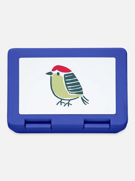 Vogel Amsel Drossel Fink Star - Brotdose - Royalblau