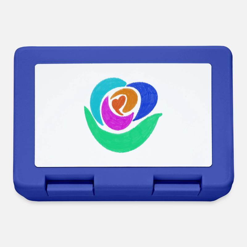 Regenbogenrose - Brotdose - Royalblau