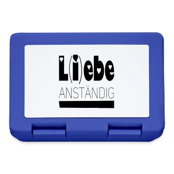 lebe anständig - Brotdose - Royalblau - Vorne