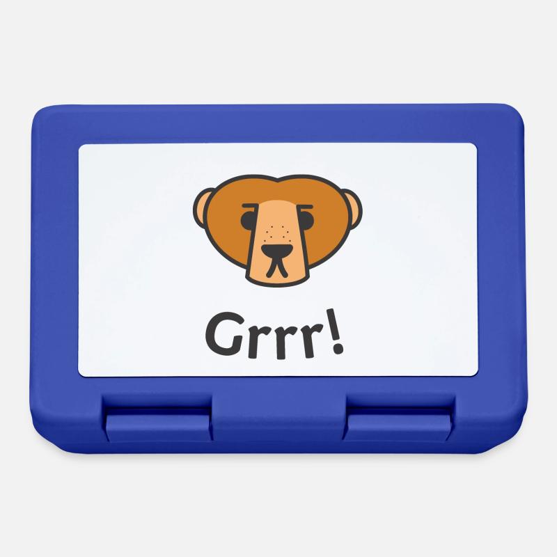 GRRR! ROARS THE BEAR - Lunchbox - royal blue